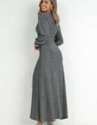 by swan Rochie Argintie de seară cu Decolteu Adânc Olami