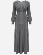 by swan Rochie Argintie de seară cu Decolteu Adânc Olami