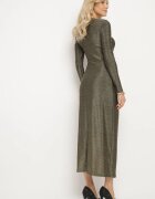 by swan Rochie Aurie Taliată cu Viscoză Ornată cu Fir Metalic și cu Nod Ninnovia