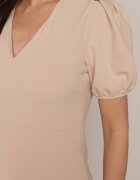 by swan Rochie Bej deschis Cloche cu Decolteu Triunghiular Efralinae