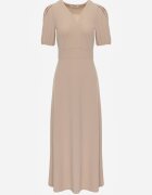 by swan Rochie Bej deschis Cloche cu Decolteu Triunghiular Efralinae