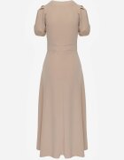 by swan Rochie Bej deschis Cloche cu Decolteu Triunghiular Efralinae