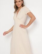 by swan Rochie Bej deschis Cloș din vâscoză cu umeri buretati Awerla