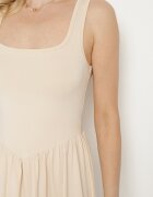 by swan Rochie Bej deschis din Viscoză cu croi evazat Edivane