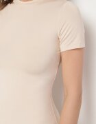 by swan Rochie bej deschisă cu croială cambrată cu mânecă scurtă Liravise