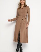 by swan Rochie Bej închisă Maxi cu croială tip cămașă cu cordon mZynlee