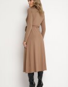 by swan Rochie Bej închisă Maxi cu croială tip cămașă cu cordon mZynlee
