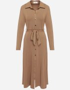 by swan Rochie Bej închisă Maxi cu croială tip cămașă cu cordon mZynlee