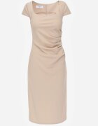by swan Rochie Bej Midi cu Decolteu Pătrat Revinane