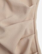 by swan Rochie Bej Midi cu Decolteu Pătrat Revinane