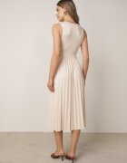 by swan Rochie Bej Midi Fără Mâneci cu Fustă Plisată Dreana