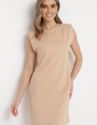 by swan Rochie Bej Tip cutie cu umeri accentuați Mimossa