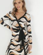 by swan Rochie Bej tip petrecută cu imprimeu modelat Jameka