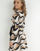 by swan Rochie Bej tip petrecută cu imprimeu modelat Jameka