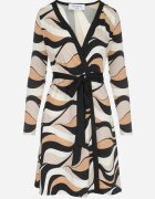 by swan Rochie Bej tip petrecută cu imprimeu modelat Jameka