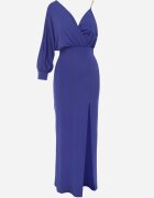 by swan Rochie bleumarin asimetrică maxi pe un umăr cu lănțișor la umăr Kesilli
