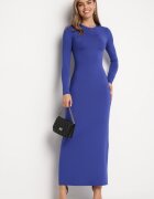 by swan Rochie bleumarin mulată maxi cu mâneci lungi Ovira