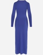by swan Rochie bleumarin mulată maxi cu mâneci lungi Ovira