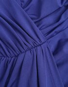 by swan Rochie bleumarin petrecută maxi pe un umăr cu drapaje Analaura
