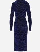 by swan Rochie Bleumarin Tip plic Midi cu Fir Metalic Biklla