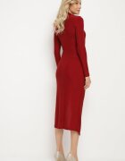 by swan Rochie Bordeaux Sclipitoare cu Drapaje Asimetrice Alissel