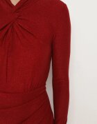 by swan Rochie Bordeaux Sclipitoare cu Drapaje Asimetrice Alissel