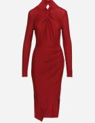 by swan Rochie Bordeaux Sclipitoare cu Drapaje Asimetrice Alissel