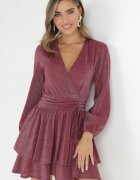 by swan Rochie Bordo Closh cu Fir Metalic Adine