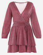 by swan Rochie Bordo Closh cu Fir Metalic Adine