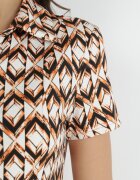 by swan Rochie cămașă Bej-Bordeaux Maxi cu curea de material Rainora