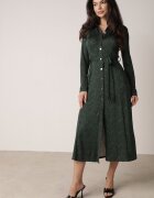 by swan Rochie Cămașă Cloche Verde închis cu cordon Cheresin