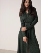 by swan Rochie Cămașă Cloche Verde închis cu cordon Cheresin