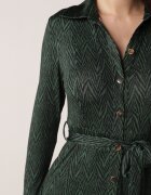 by swan Rochie Cămașă Cloche Verde închis cu cordon Cheresin