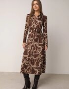 by swan Rochie-cămașă cu vâscoză cu model geometric Padima Maro