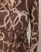 by swan Rochie-cămașă cu vâscoză cu model geometric Padima Maro