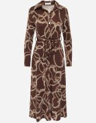 by swan Rochie-cămașă cu vâscoză cu model geometric Padima Maro