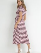 by swan Rochie cămașă Fucsia Maxi cu curea de material Rainora