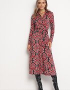 by swan Rochie cămașă Roșie Cloș cu model Paisley Jeulia