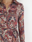 by swan Rochie-cămașă Roșie cu curea legată Jelan