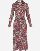 by swan Rochie-cămașă Roșie cu curea legată Jelan