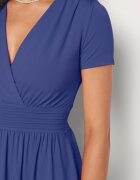 by swan Rochie Cambrată Albastră cu Decolteu Petrecut Quimadea