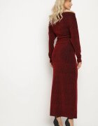 by swan Rochie Cambrată Bordeaux cu Viscoză pe Un Umăr Nialinda