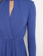 by swan Rochie Cloche Albastră cu Decupaj Decorativ și Linie de Umeri Rigidizată Rivfedi