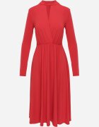 by swan Rochie Cloche Roșie cu Decupaj Decorativ și Umeri Întăriți Rivfedi