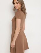 by swan Rochie Cloș Maro cu Vâscoză și Decolteu Pătrat Milirella
