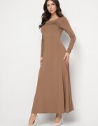 by swan Rochie Cloș Maro din Viscoză cu Spatele Decupat și Legătură Irellisa