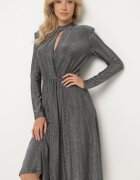 by swan Rochie de cocktail Argintie cu Fir Metalic Mianella