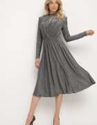 by swan Rochie de cocktail Argintie cu Fir Metalic Mianella