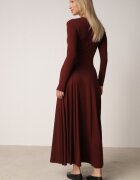 by swan Rochie din bumbac Bordeaux cu croi evazat Tuselenea