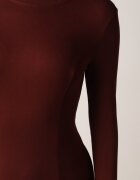by swan Rochie din bumbac Bordeaux cu croi evazat Tuselenea
